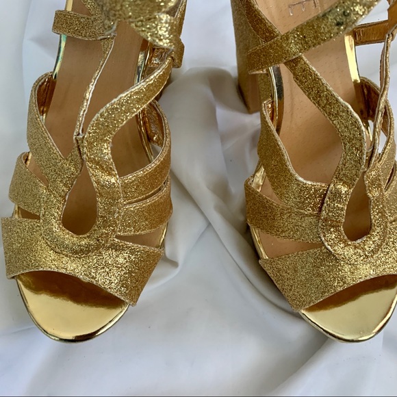 ROUGE Platform Glitter Sandals - Picture 2 of 7